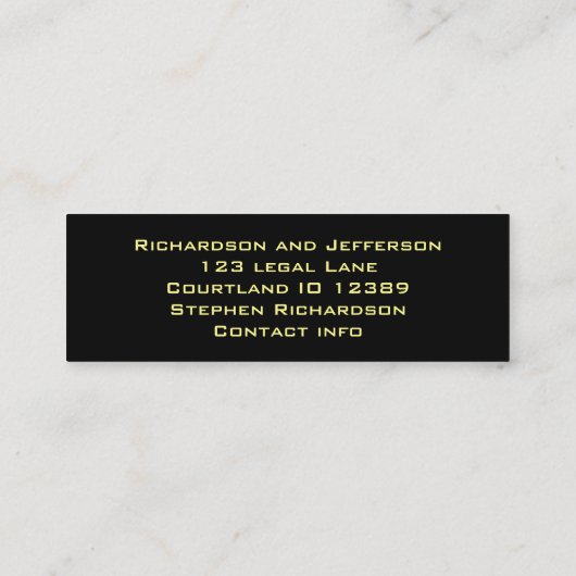 MiniLesezeichen Mini Visitenkarte (Rückseite)