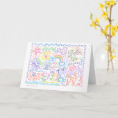 Minilinie der farbe eine karte (Gelbe Blume)