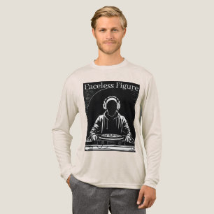 Minilogo für einen gesichtslosen DJ (einfacher Lin Tri-Blend Shirt
