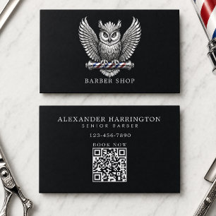 Minilogo für professionellen Friseursalon Silberne Visitenkarte