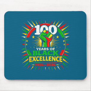 Minimal 100 Jahre Schwarze Exzellenz Jahrhundertfe Mousepad