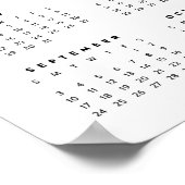 Minimal 16x20 2017 Foto-Kalender Poster (Ecke)