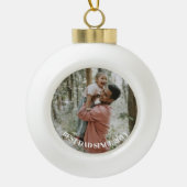 Minimal 1 Foto Keramik Kugel-Ornament (Vorderseite)