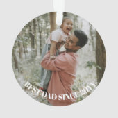 Minimal 1 Foto Ornament (Rückseite)