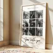 Minimal 1. Jubiläum Hochzeit 9 Foto Collage Poster