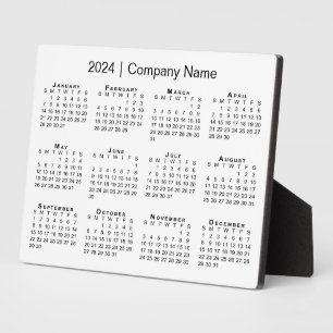 Minimal 2024 Calendar Company Name Desktop Fotoplatte