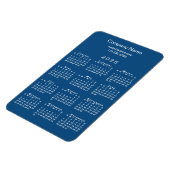 Minimal 2025 Calendar Company Name Blue Magnet (Linke Seite)