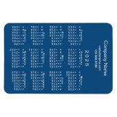 Minimal 2025 Calendar Company Name Blue Magnet (Horizontal)