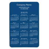 Minimal 2025 Calendar Company Name Blue Magnet (Vertikal)