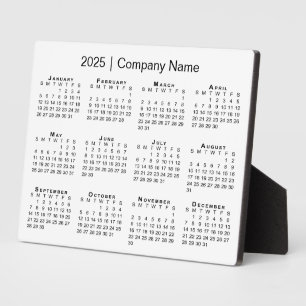 Minimal 2025 Calendar Company Name Desktop Fotoplatte