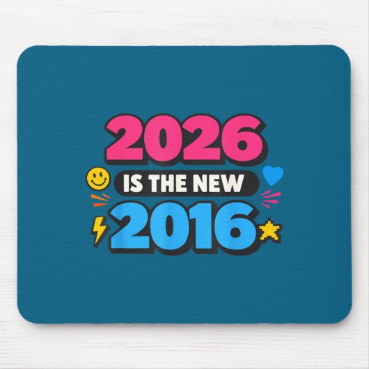 Minimal 2026 Neu 2016 Internet Nostalgie Mousepad (Vorne)