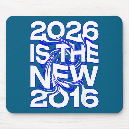 Minimal 2026 Neu 2016 Retro Zukunft Mousepad (Vorne)