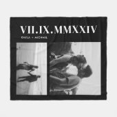 Minimal 2 Couple Foto römisches Datum Fleecedecke (Vorderseite (Horizontal))