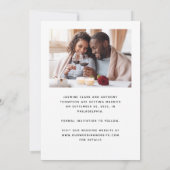 Minimal 2-Foto Boho Arch Black and White Save The Date (Rückseite)