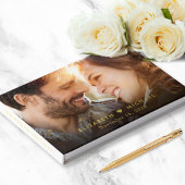 Minimal 2 Foto Hochzeit Gästebuch