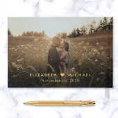 Minimal 2 Foto Hochzeit Gästebuch