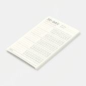 Minimal 30 Day Challenge Habit Tracker Design Post-it Klebezettel (angewinkelt)