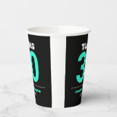 Minimal 30. Geburtstag Party Pappbecher (Links)