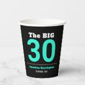 Minimal 30. Geburtstag Party Pappbecher (Vorderseite)