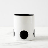 Minimal 3 Polka Dot Zweifarbige Tasse (Mittel)