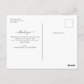 Minimal 4 Foto Collage Baby Dusche Vielen Dank Postkarte (Rückseite)