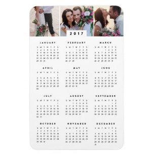 Minimal 4x6 Foto Jährlicher Kalender Magnet