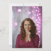 Minimal 50 and Fabulous Pink Photo Birthday Einladung (Rückseite)