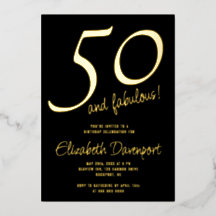 Minimal 50 und Fabelhaft Schwarz und Gold