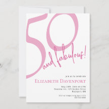 Minimal 50 und Fabelhafte Pink Geburtstag