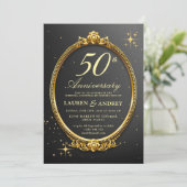Minimal 50th Wedding Anniversary Invitation Einladung (Stehend Vorderseite)