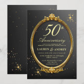 Minimal 50th Wedding Anniversary Invitation Einladung (Vorne/Hinten)