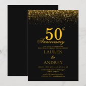 Minimal 50th Wedding Anniversary Invitation Einladung (Vorne/Hinten)