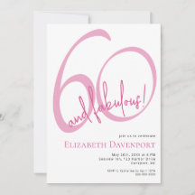 Minimal 60 und Fabulous Pink Geburtstag