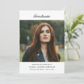 MINIMAL | Abendessen Foto Abschluss Einladung (Stehend Vorderseite)