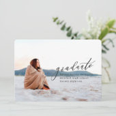 MINIMAL-ABSCHLUSS EINLADUNG (Stehend Vorderseite)