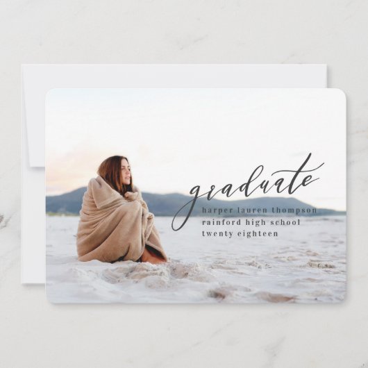 MINIMAL-ABSCHLUSS EINLADUNG (Vorderseite)