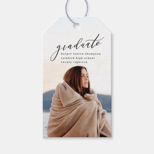 MINIMAL-ABSCHLUSS GESCHENKANHÄNGER (Vorderseite)