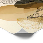 Minimal Abstract Botanical Line Art Design Poster (Ecke)