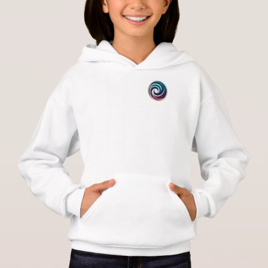 Minimal Abstract Color Spiral Circle Design Hoodie (Vorderseite)