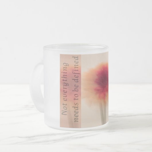 Minimal Abstract Floral Mug with Quote Mattglastasse (Vorderseite Links)