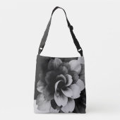 Minimal Abstract Floral Tote Bag Tragetaschen Mit Langen Trägern (Rückseite)