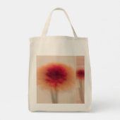 Minimal Abstract Flower Grocery Tote Bag Tragetasche (Rückseite)