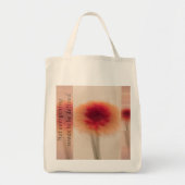 Minimal Abstract Flower Grocery Tote Bag Tragetasche (Vorne)