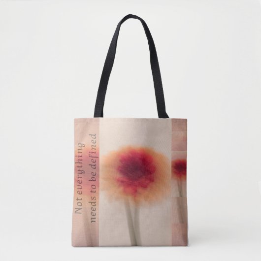 Minimal Abstract Flower Shoulder Tote Bag Tasche (Vorderseite)