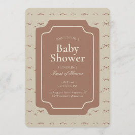 Minimal Abstract Geometric Gender Neutral Beige Einladung