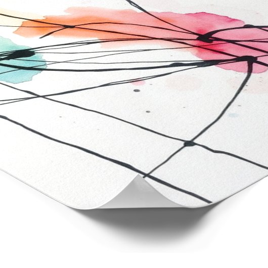 Minimal Abstract Line Art Prints Poster (Ecke)