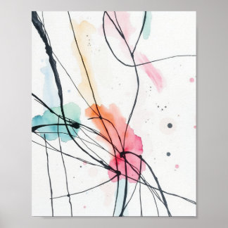 Minimal Abstract Line Art Prints Poster