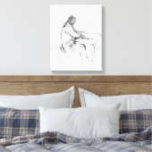 Minimal Abstract Pianist Playing Piano – Elegant  Leinwanddruck (Insitu (Schlafzimmer))