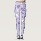 Minimal abstract purple pattern leggings (Vorderseite)