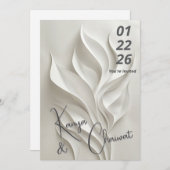 Minimal Abstract Wedding Invitation Einladung (Vorne/Hinten)